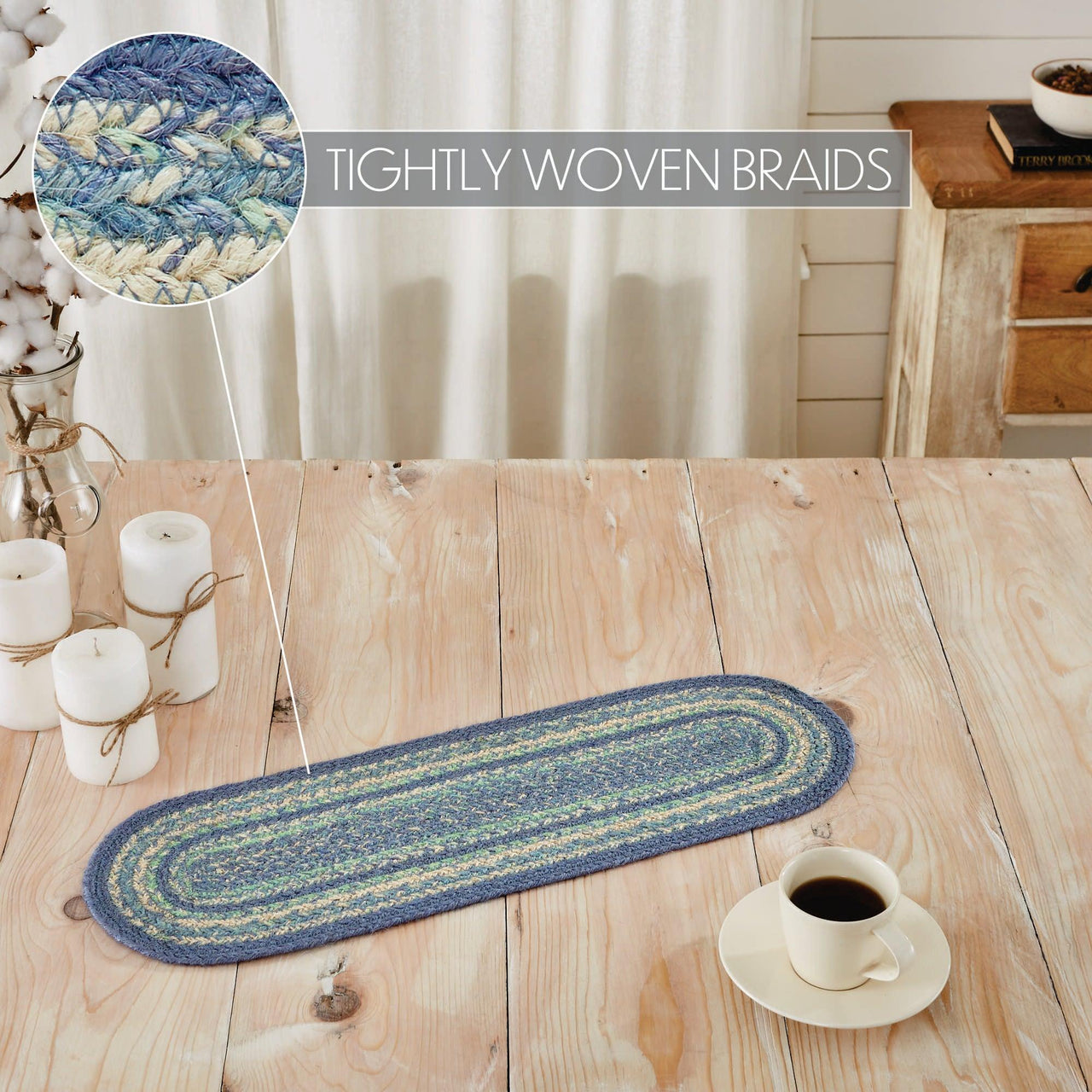 Jolie Jute Oval Runner 8x24 - The Fox Decor