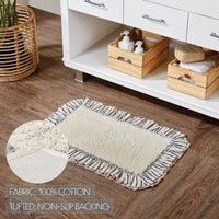 Thumbnail for Kaila Ticking Blue Bathmat 20x30 - The Fox Decor