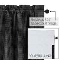 Thumbnail for Kettle Grove Plaid Scalloped Blackout Panel 84x40 VHC Brands