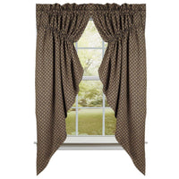 Thumbnail for Black Nutmeg Kingston Jacquard Gathered Swag Lined C6310011 - The Fox Decor