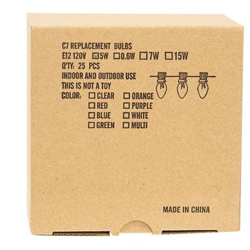 Red Replacement Bulb Candelabra Base 5 W - The Fox Decor