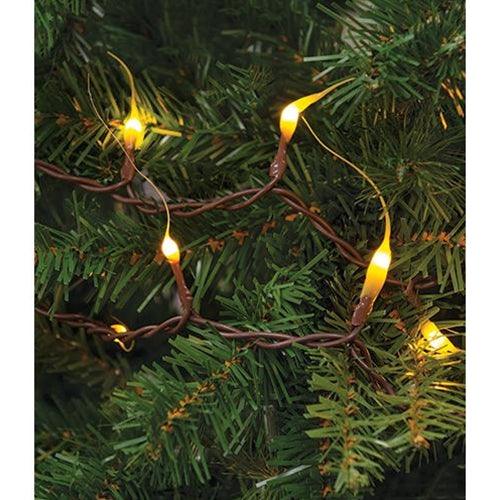 Warm Silicone Teeny Lights Brown Cord 35ct - The Fox Decor