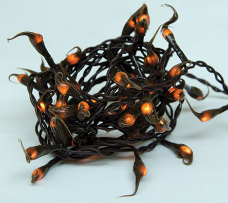 Brown Silicone Teeny Lights, Brown Cord, 50ct