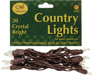 Light Set, Brown Cord, 20ct