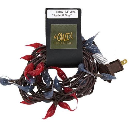 Scarlet & Gray Silicone Teeny Lights 50ct - The Fox Decor