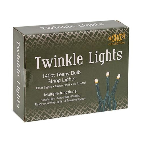 Twinkle Lights, Green Cord, 140 ct