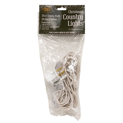 Teeny Lights, White Cord, 35 Count