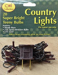 Teeny Lights, Brown Cord, 20ct - The Fox Decor