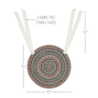 Thumbnail for Multi Jute Chair Pad 15 inch Diameter - The Fox Decor