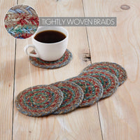 Multi Jute Coaster Set of 6 - The Fox Decor