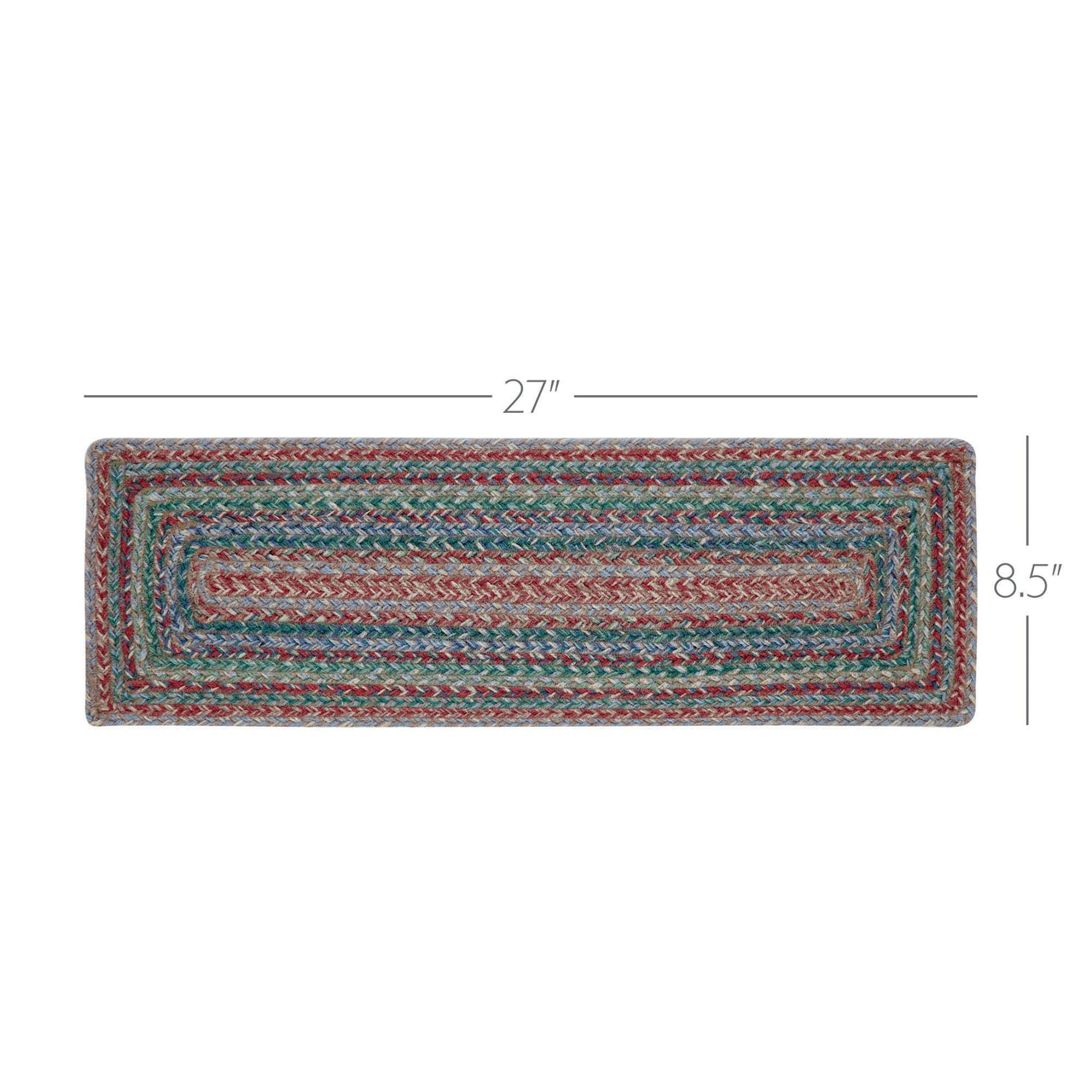 Multi Jute Stair Tread Rect Latex 8.5x27 - The Fox Decor