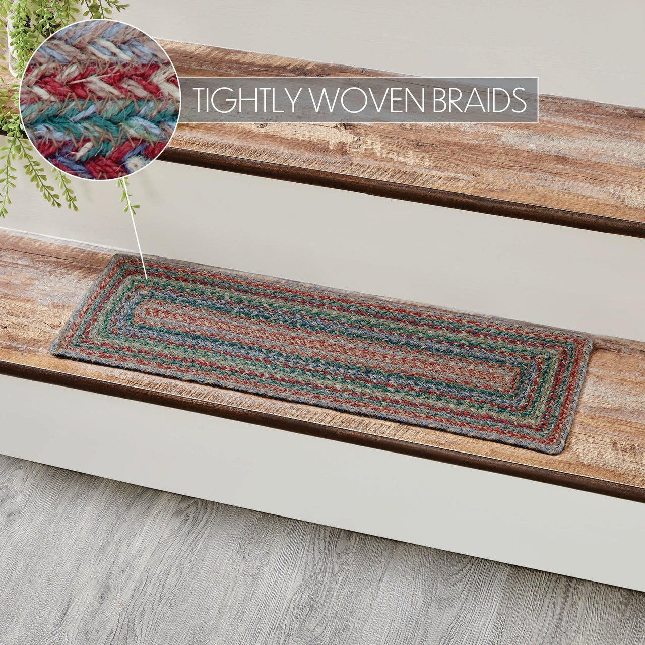 Multi Jute Stair Tread Rect Latex 8.5x27 - The Fox Decor
