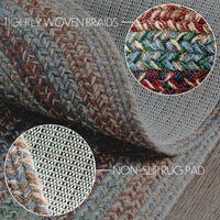 Thumbnail for Multi Braided Jute Oval Braided Rugs with Rug Pad - VHC Brands - The Fox Decor