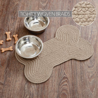 Thumbnail for Natural Indoor/Outdoor Small Bone Braided Rug 11.5