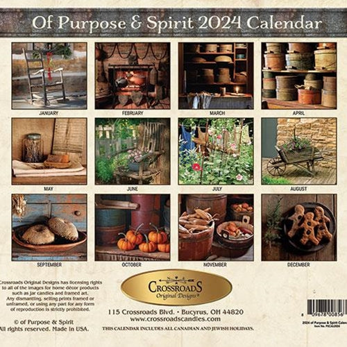 Of Purpose & Spirit 2024 Calendar