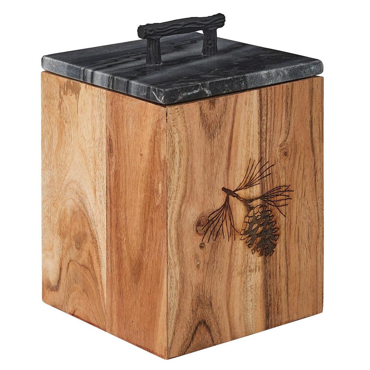 Rustic Wood Canister - Small Park Designs - The Fox Decor