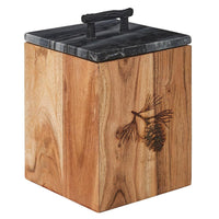 Thumbnail for Rustic Wood Canister - Small Park Designs - The Fox Decor