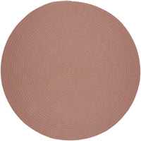 Wool Solids Area Rug - Round - S106 Old Rose