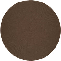 Wool Solids Area Rug - Round - S116 Walnut