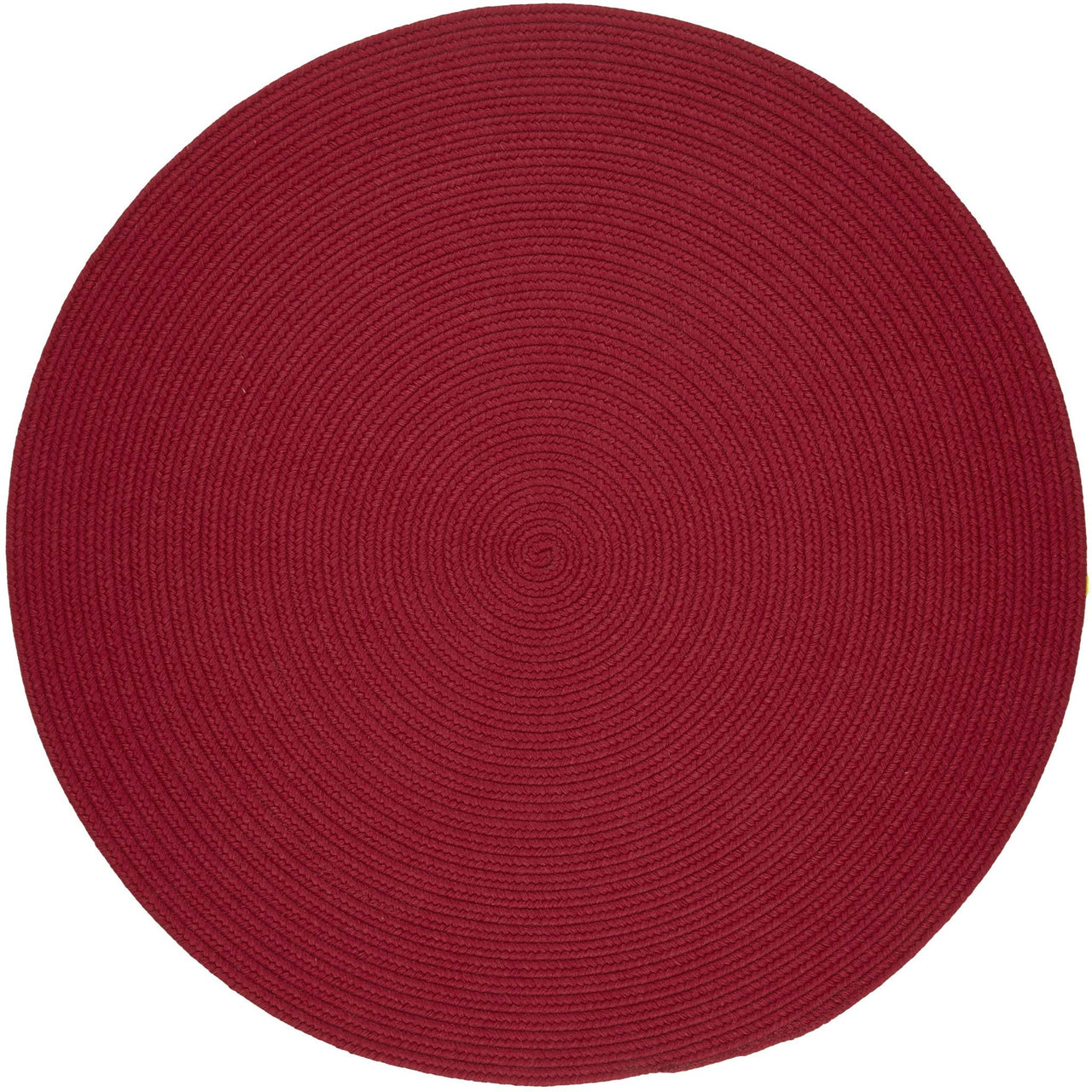 Wool Solids Area Rug - Round - S120 Scarlet