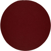 Red Rounded Wool Shape Wool Solids Area Rug - Round - S121 Barn Red – The Fox Decor