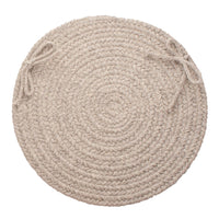 Wool Solids Chair Pad - S123 Light Grey