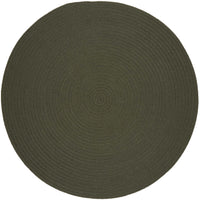 Wool Solids Area Rug - Round - S129 Dark Sage