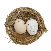 6 Set Natural Eggs in Nests - The Fox Decor