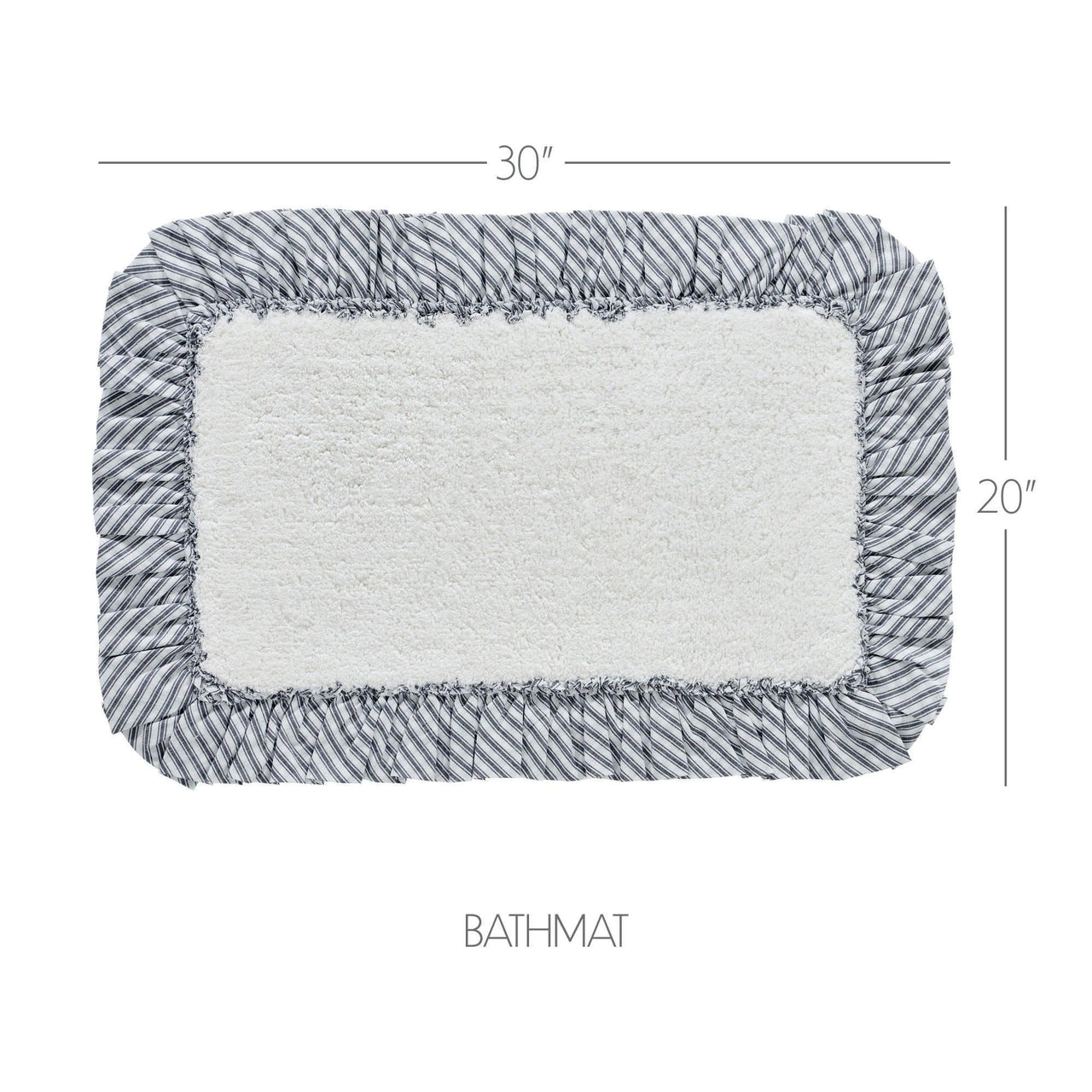 Sawyer Mill Black Bathmat 20x30 - The Fox Decor