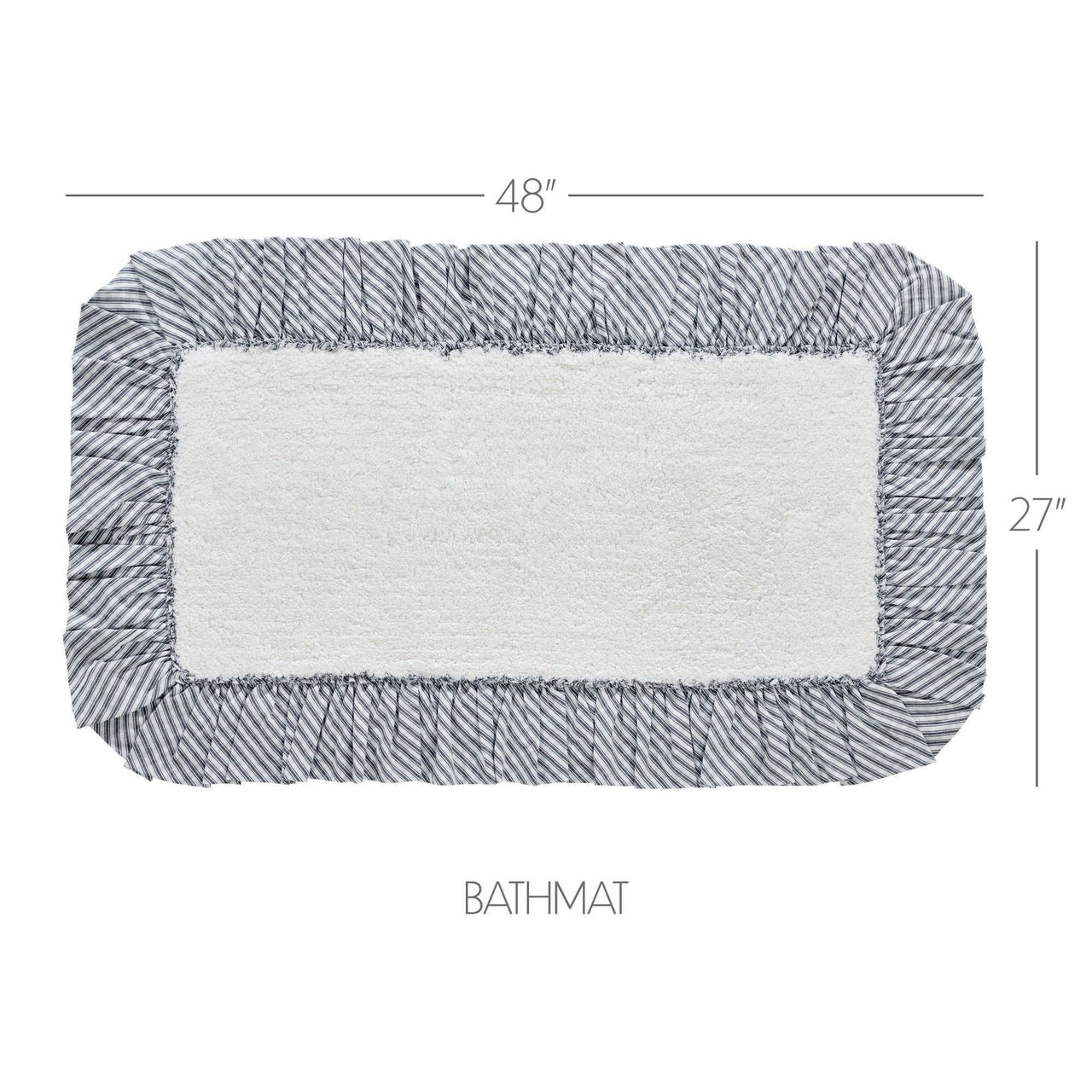 Sawyer Mill Black Bathmat 27x48 - The Fox Decor