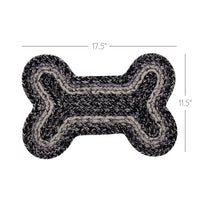 Sawyer Mill Black White Indoor/Outdoor Small Bone Braided Rug 11.5