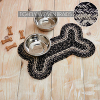 Thumbnail for Sawyer Mill Black White Indoor/Outdoor Small Bone Braided Rug 11.5