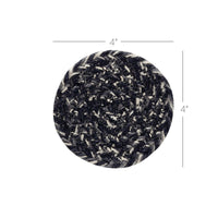 Sawyer Mill Black White Jute Coaster Set of 6 - The Fox Decor