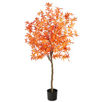 Thumbnail for 5' Autumn Maple Artificial Tree Orange