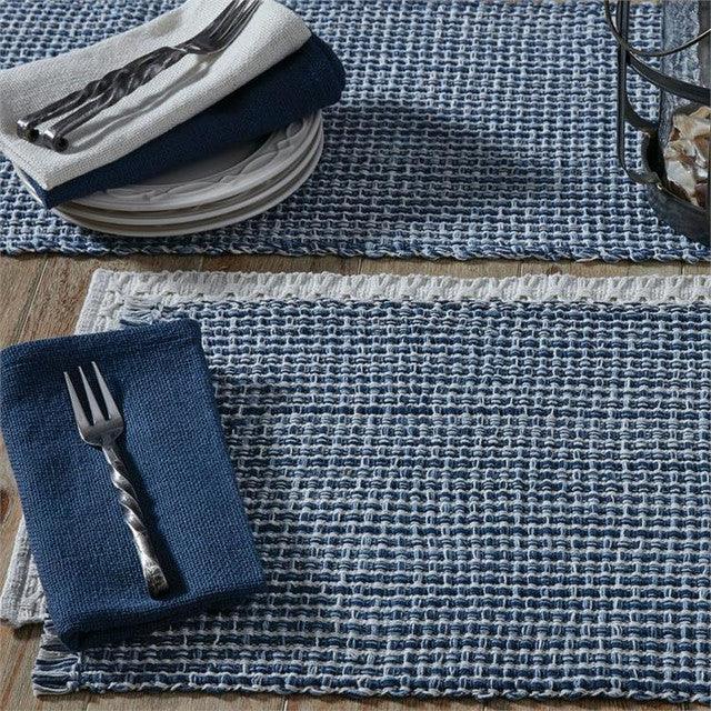 Tweed Burlap Napkin - Denim set of 6 Park Designs