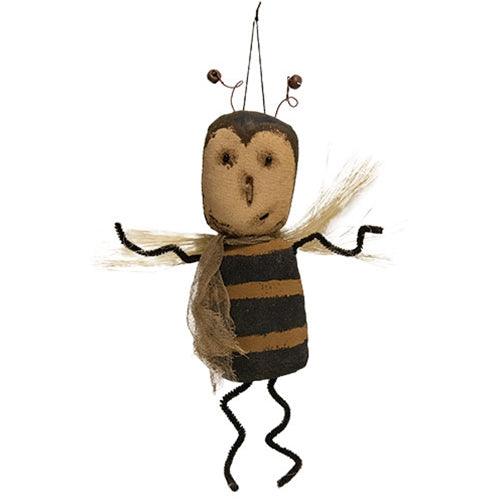 Stiffened Fabric Primitive Bumble Bee Hanger - The Fox Decor
