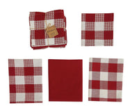 Thumbnail for Wicklow Check Red & Cream Dishtowel Set Park Designs