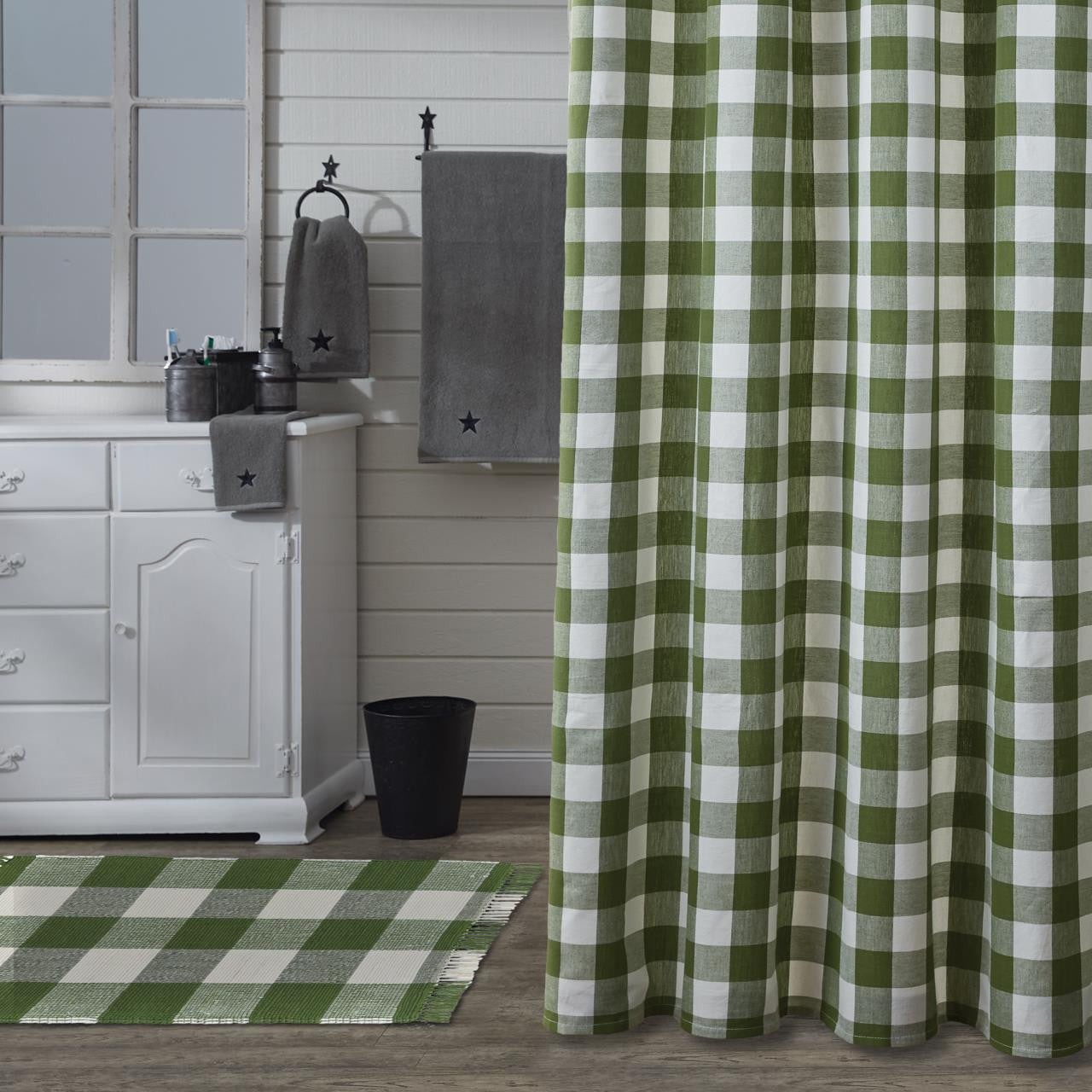 Wicklow Check Sage Shower Curtain - Park Designs