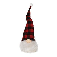Checkered Gnome w LED Light 2 Asstd - The Fox Decor