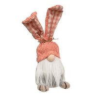Gingham Waffle Bunny Gnome 3 Asstd - The Fox Decor