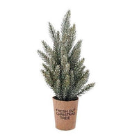 Lg Frosted Tree w Paper Cup 3 Asstd - The Fox Decor