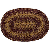 Burgundy Tan Braided Placemat - The Fox Decor