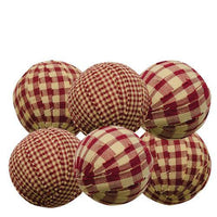 Thumbnail for 6 Set Burgundy Rag Balls 25 - The Fox Decor