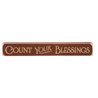 Count Your Blessings Engraved Block 12 - The Fox Decor