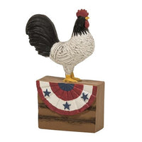 Thumbnail for Resin Rooster on Americana Box Shelf Sitter