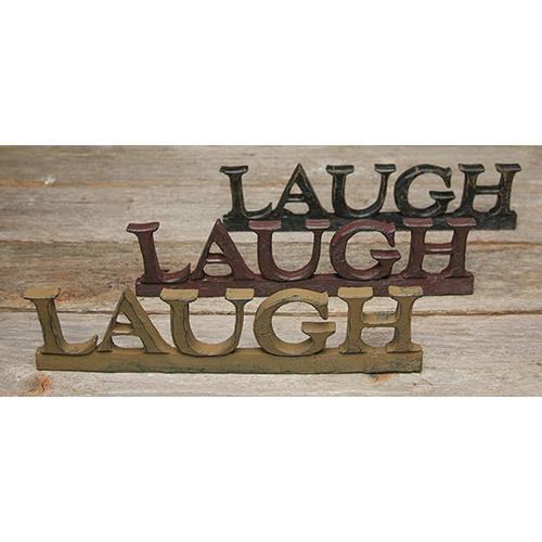 Laugh Resin Sign 3 Asstd - The Fox Decor