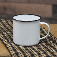 Black Rim Enamel Soup Mug - The Fox Decor