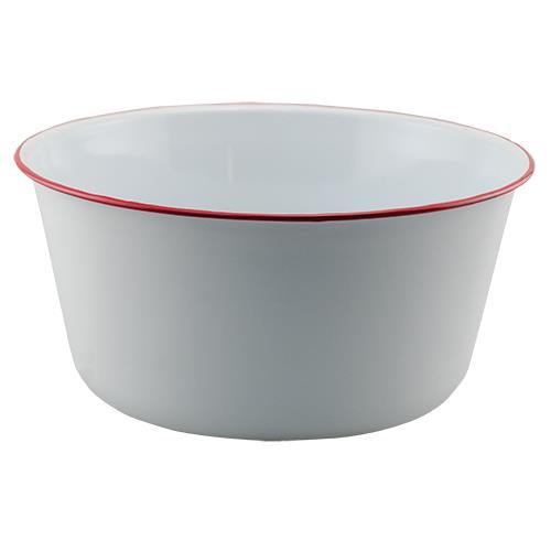 Red Rim Enamel Mixing Bowl - The Fox Decor