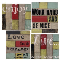 Enjoy Color Block Sign Asst - The Fox Decor