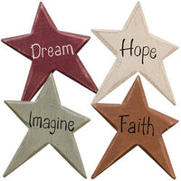 4 Set Colorful Star Word Magnets - The Fox Decor